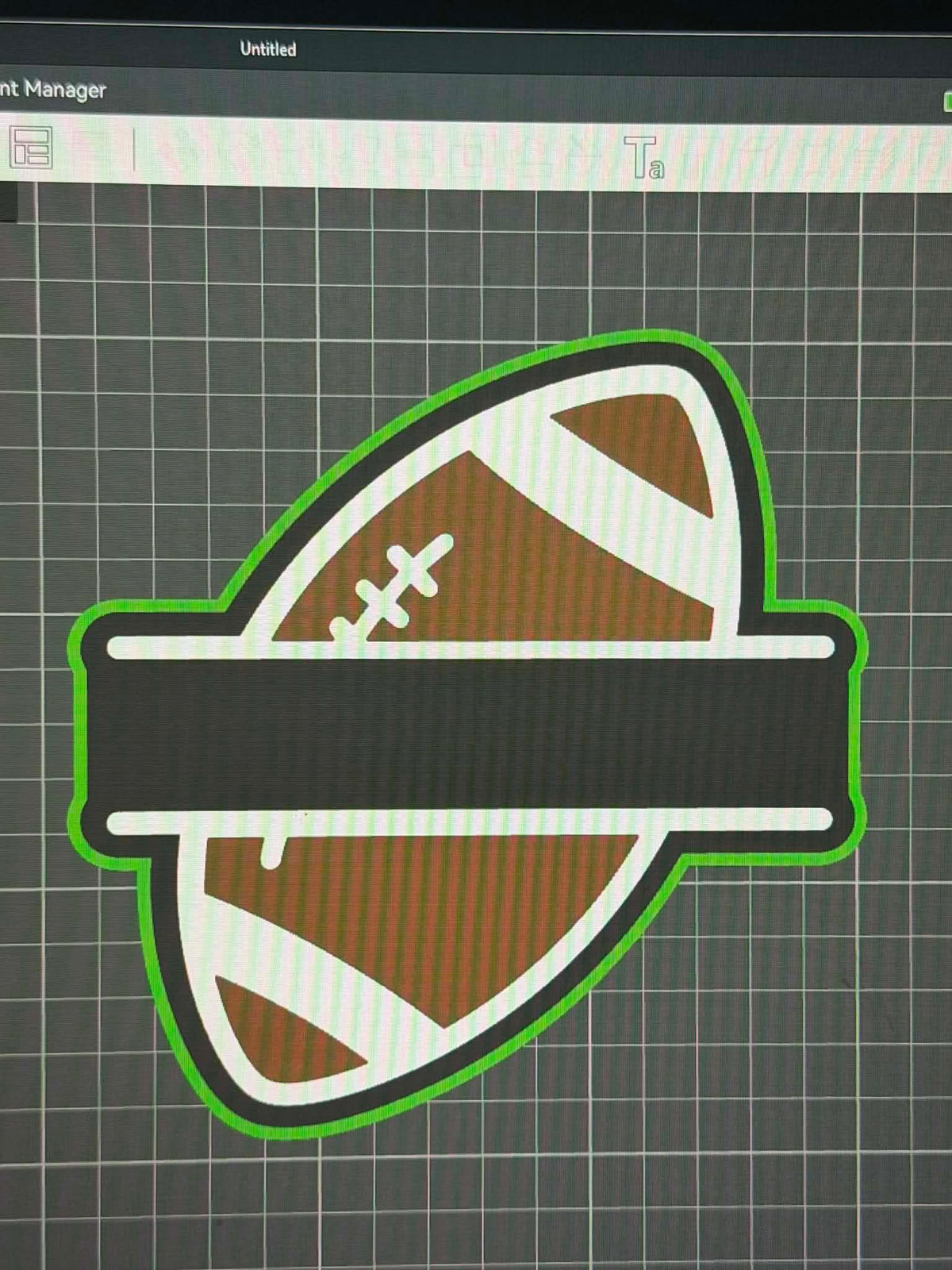 Football Spirit Stick Plate STL file