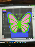 3D Butterfly Lamp Base Blank 3MF