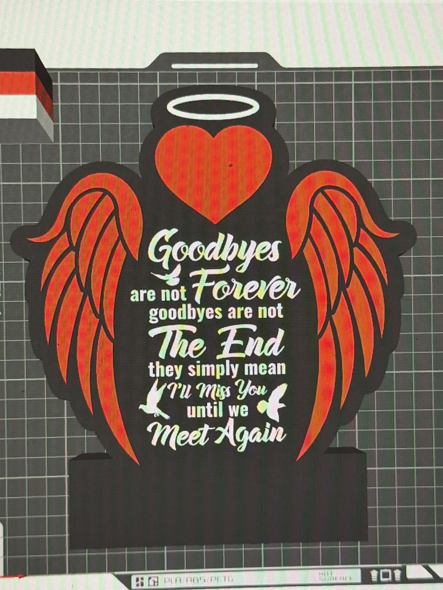 3D Goodbyes Blank Memorial Lamp Base 3MF