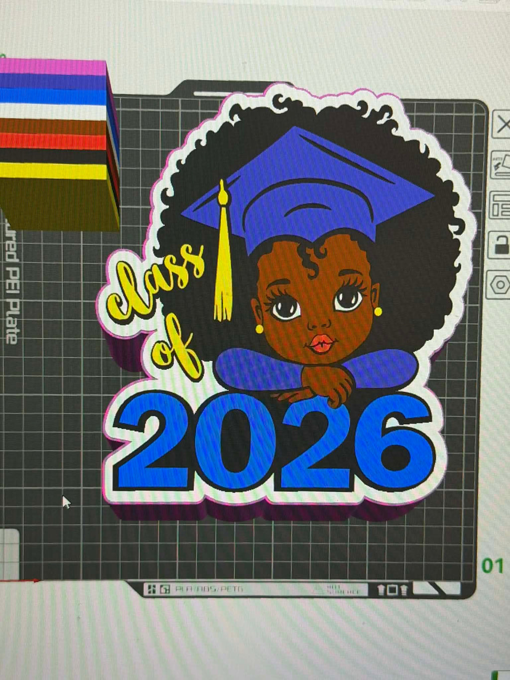 3D Girl Grad Lamp Base 3M FILE ONLY