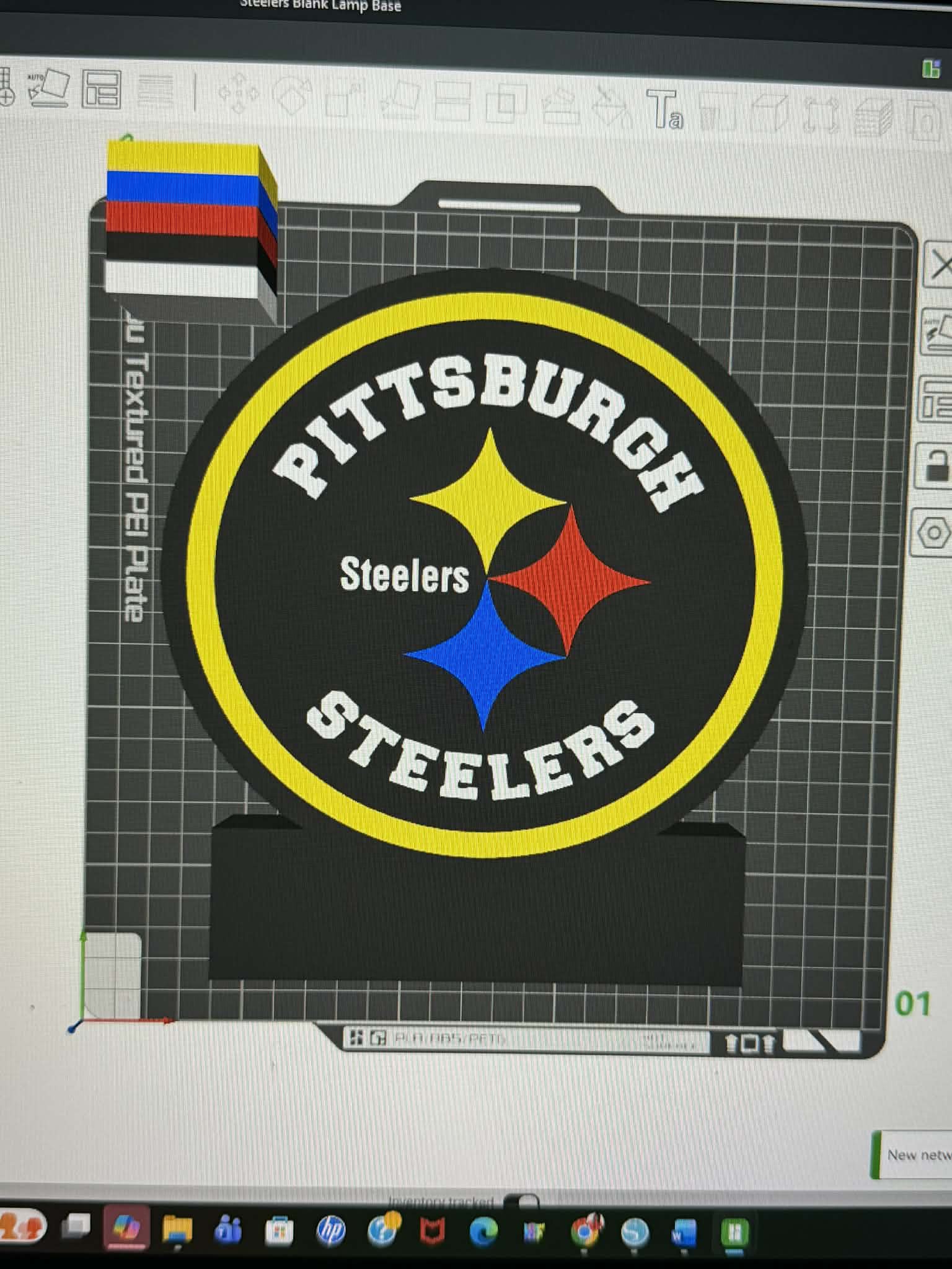3D Steelers Lamp Base 3MF