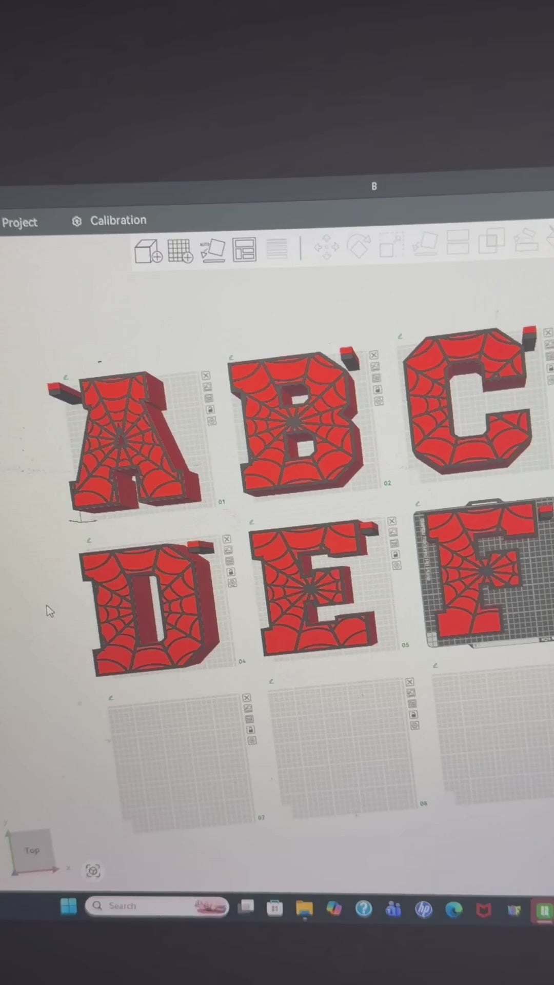 Webbed Letters and Numbers STL FILE ONLY